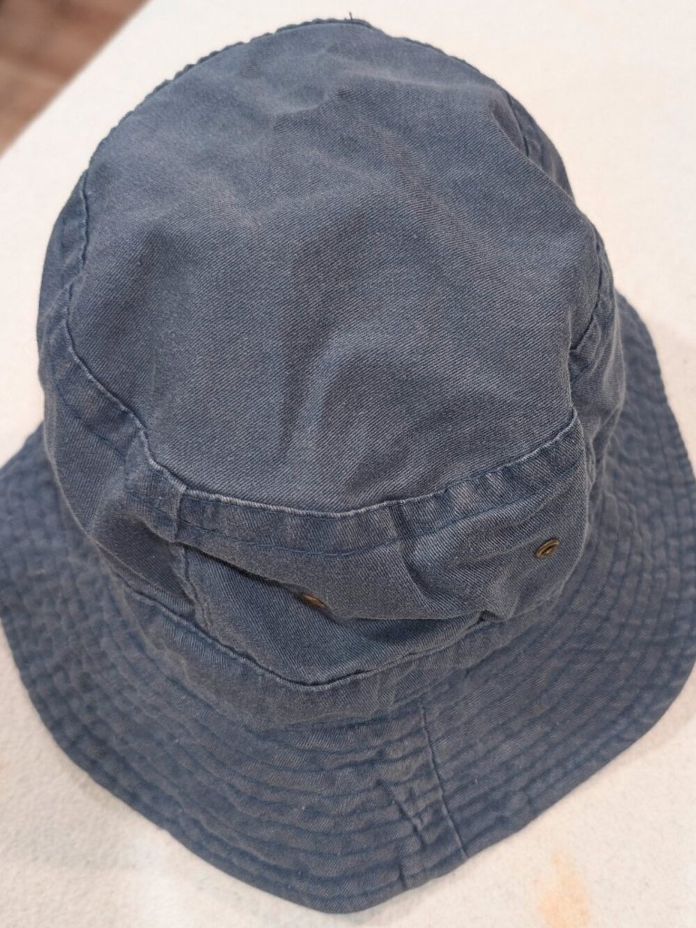 Fahrenheit Washed Blue Cotton Bucket Hat S/M 58cm Streetwear - 1362